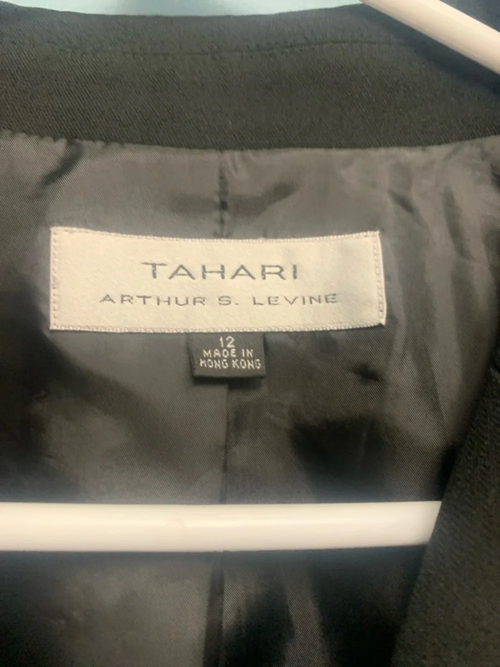 Tahari Black Tailored Notch-Lapel Blazer